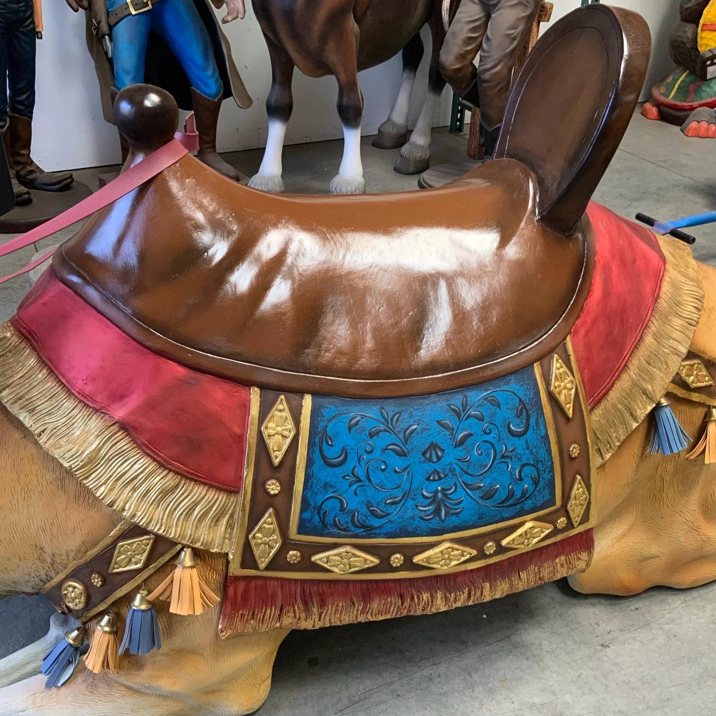 Laying Camel With Saddle Life Size Statue