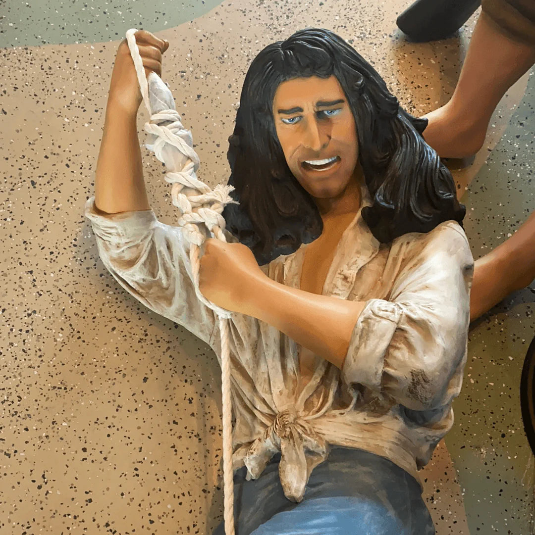 Pirate Hanging on Rope Life Size Statue