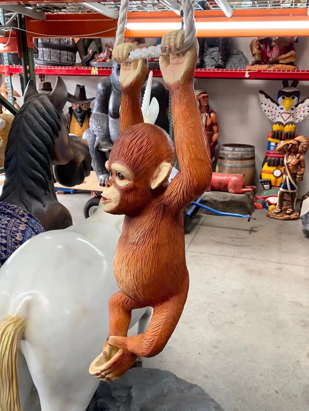Hanging Baby Orangutan Statue A0535-3426-A