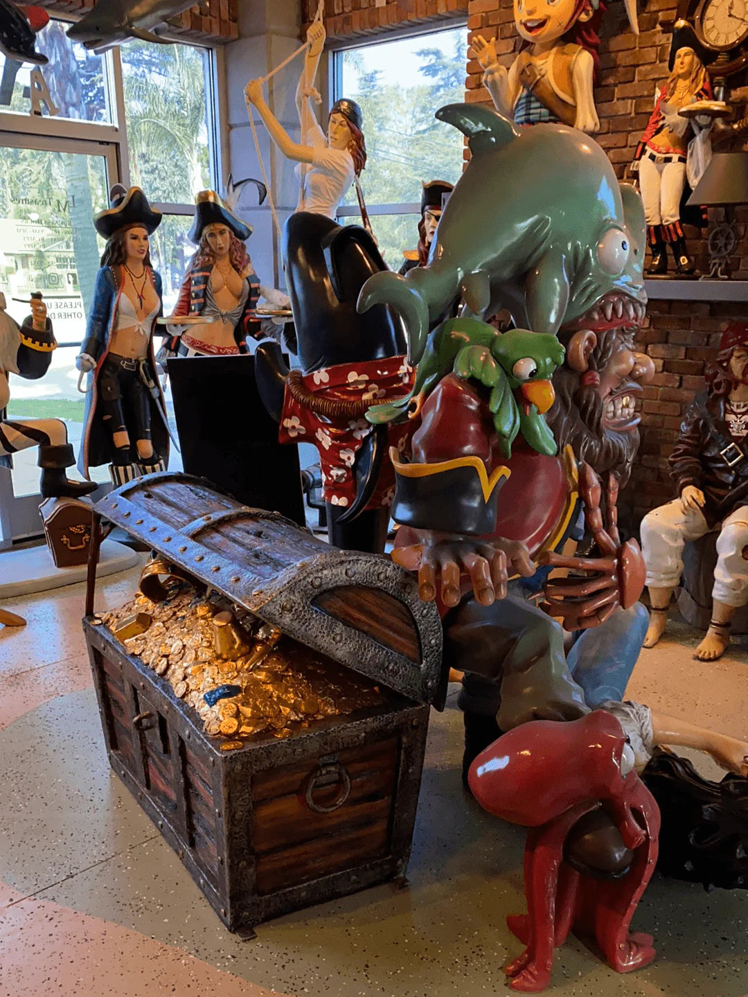 Treasure Chest Life Size Statue