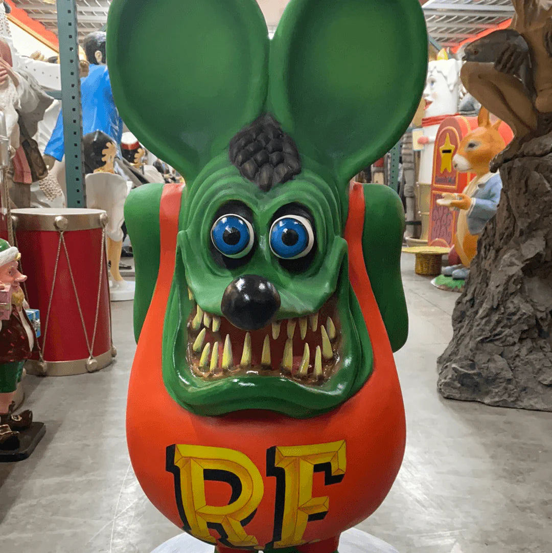 Green Rat Over Sized Statue