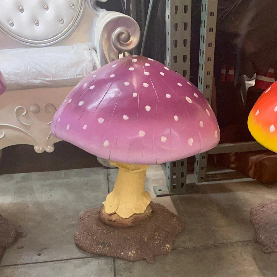 Purple Small Mushroom Over Sized Statue