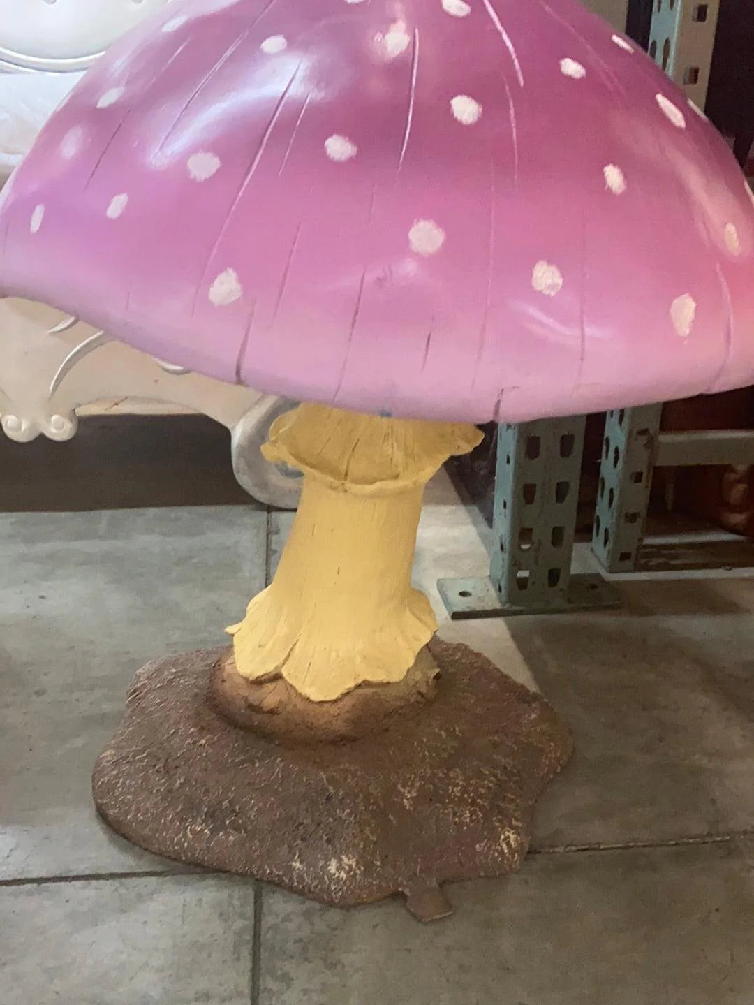 Purple Small Mushroom Over Sized Statue