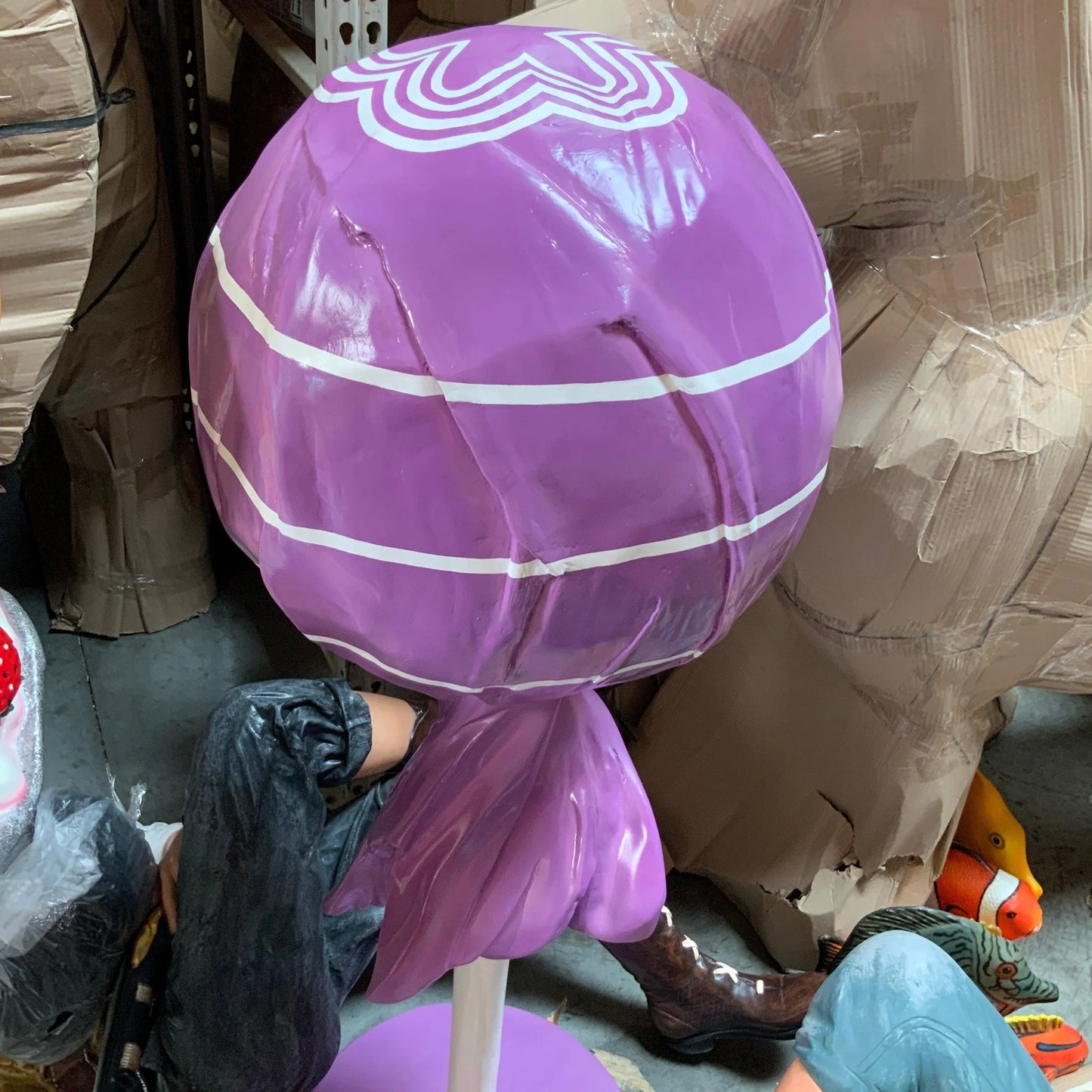 Medium Purple Lollipop Statue