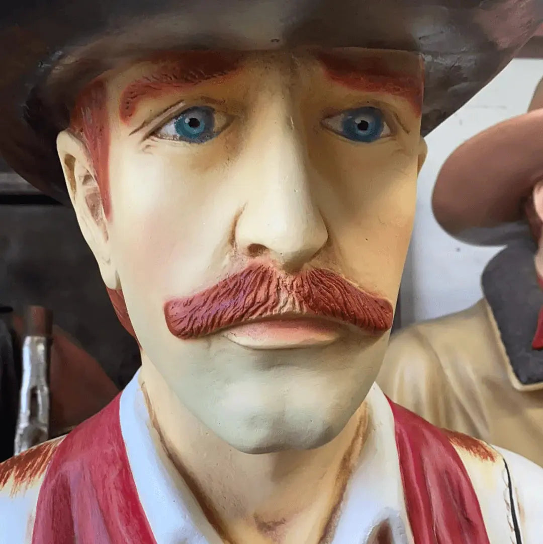 Western Cowboy With Saddle Statue LS012-372-A