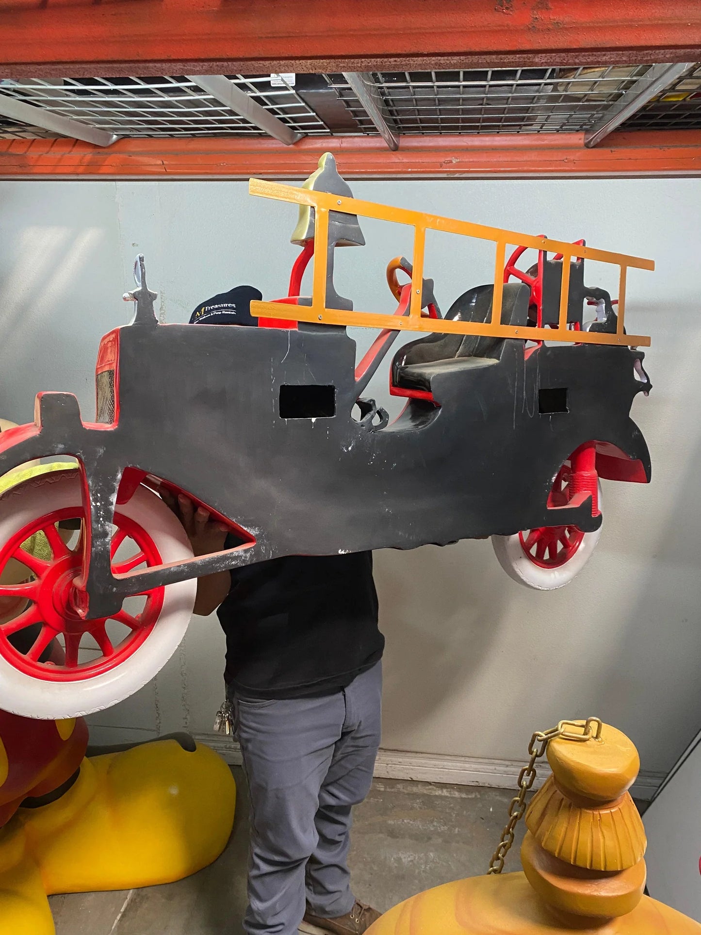 Fire Truck Wall Decor Statue
