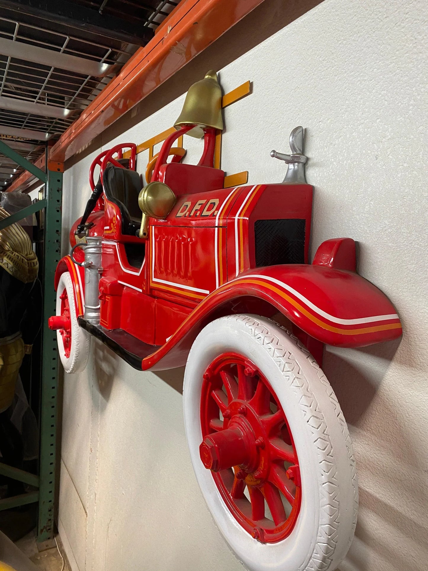 Fire Truck Wall Decor Statue