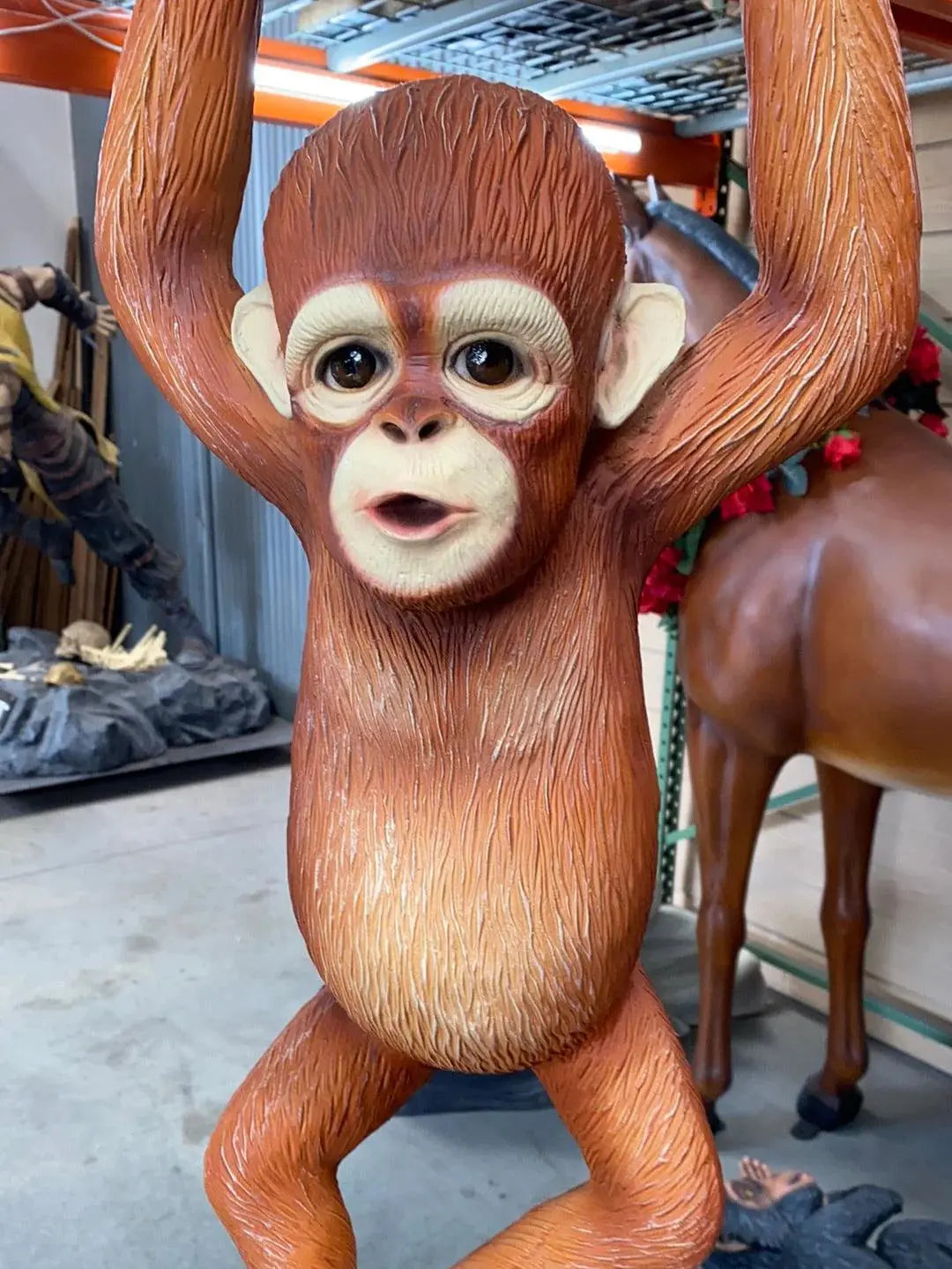 Hanging Baby Orangutan Statue A0535-3426-A