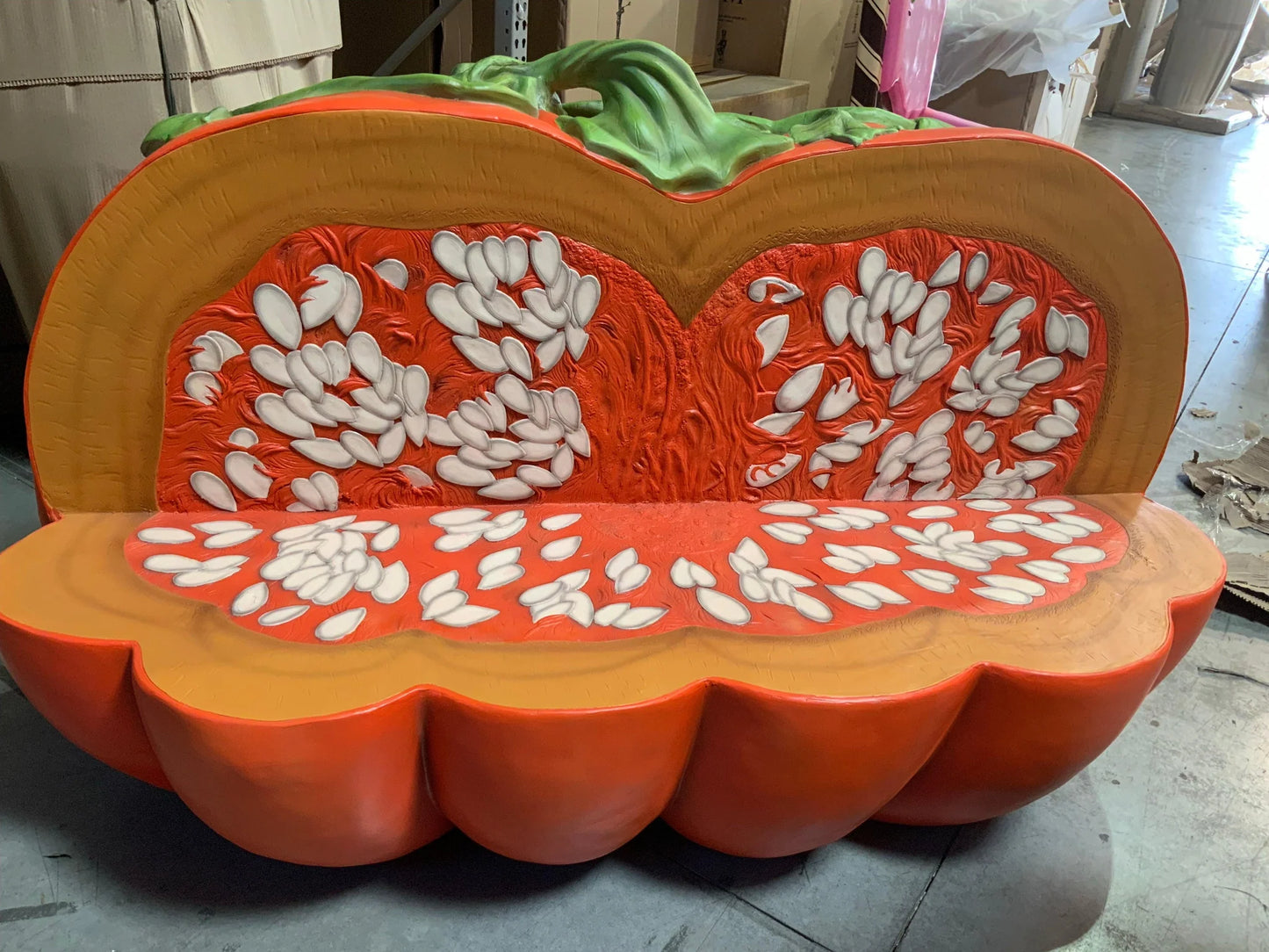 Pumpkin Bench Statue