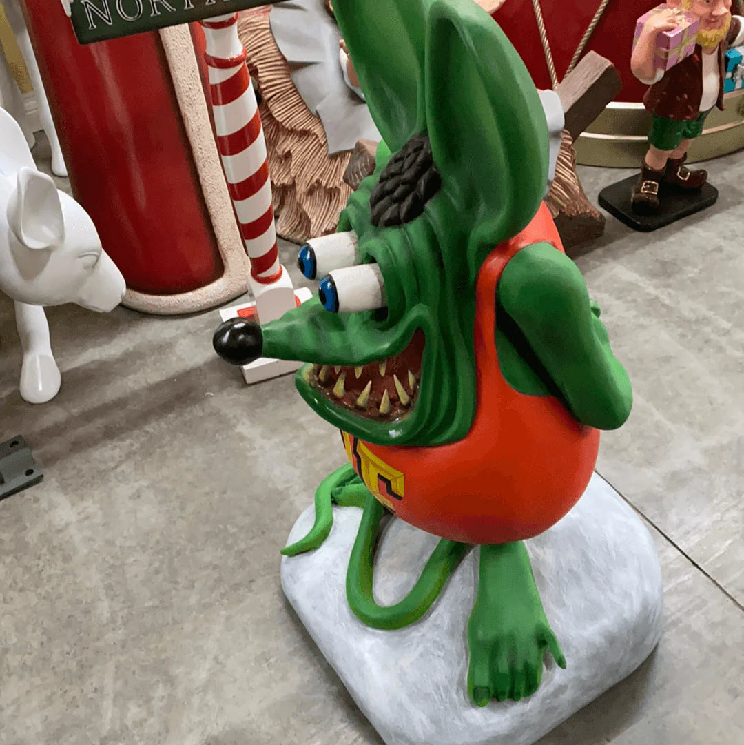Green Rat Over Sized Statue
