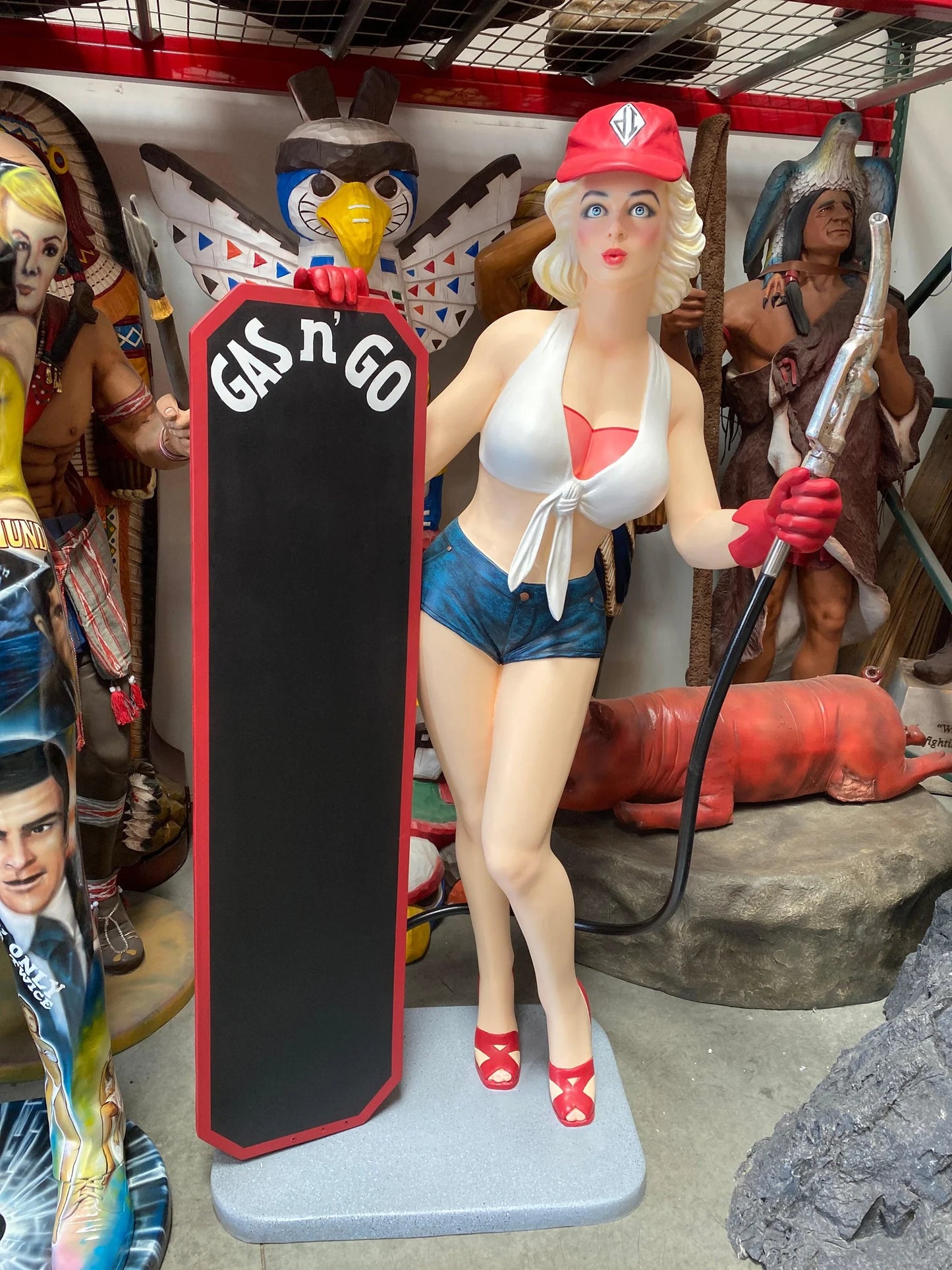 Gasoline Girl Life Size Statue