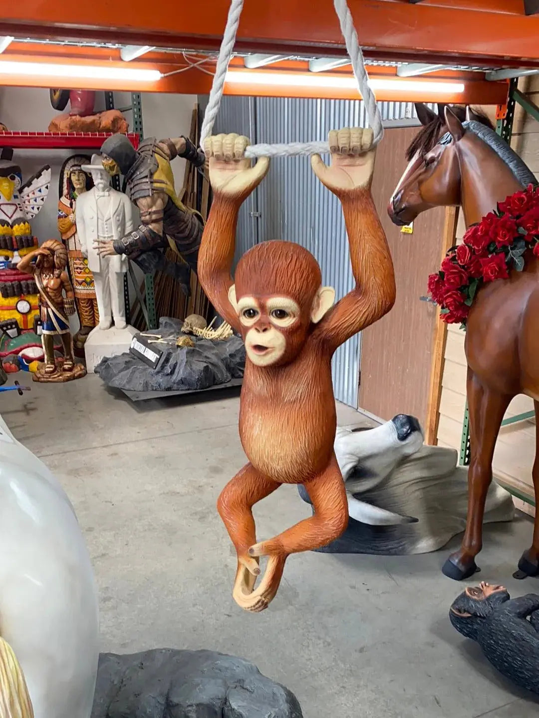 Hanging Baby Orangutan Statue A0535-3426-A