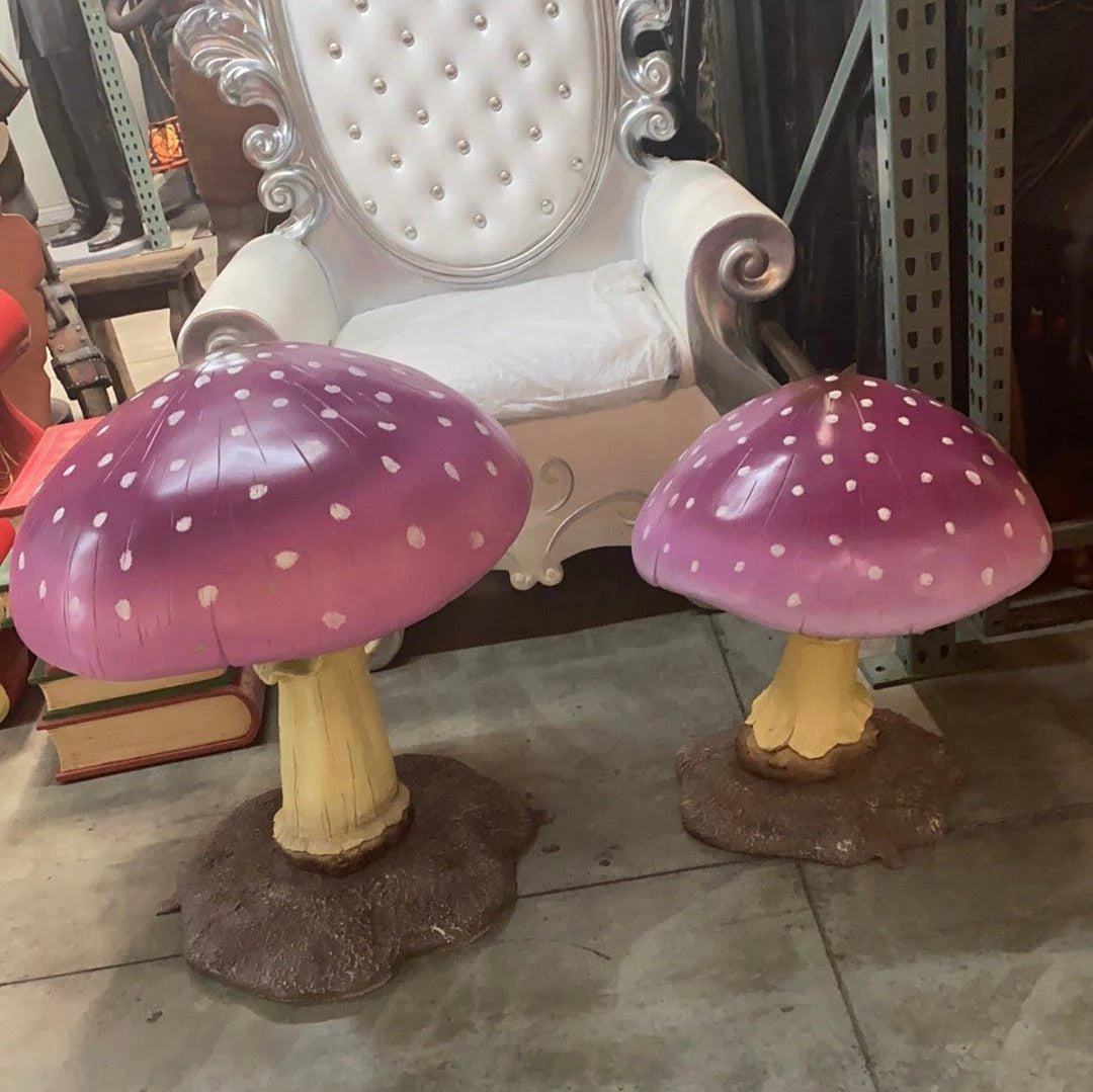 Purple Small Mushroom Over Sized Statue