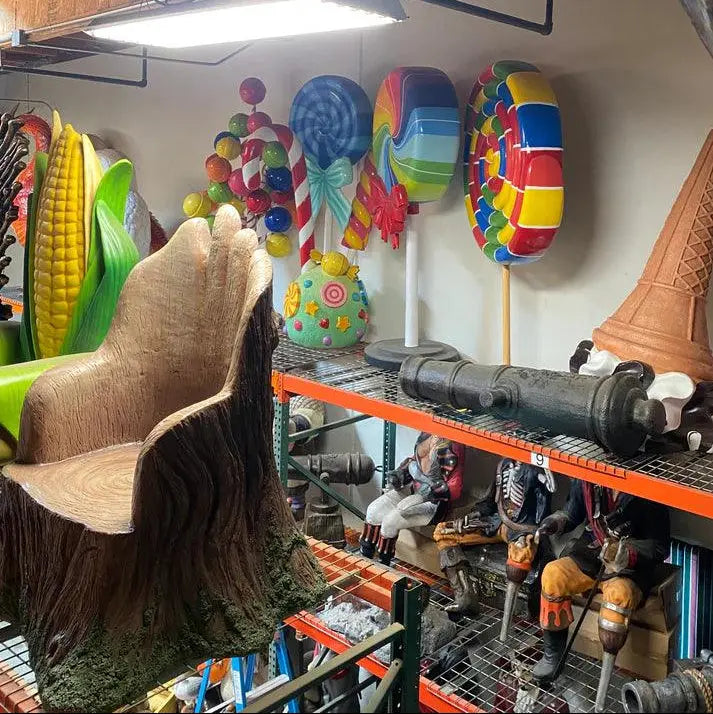 Large Swirl Lollipop With Bow Statue R0347R-S246-PT