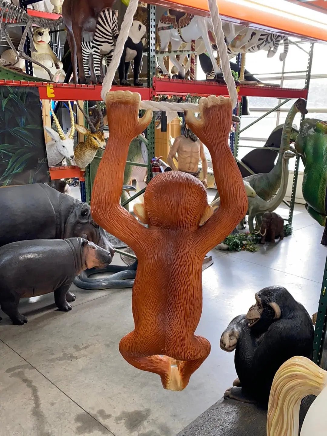 Hanging Baby Orangutan Statue A0535-3426-A