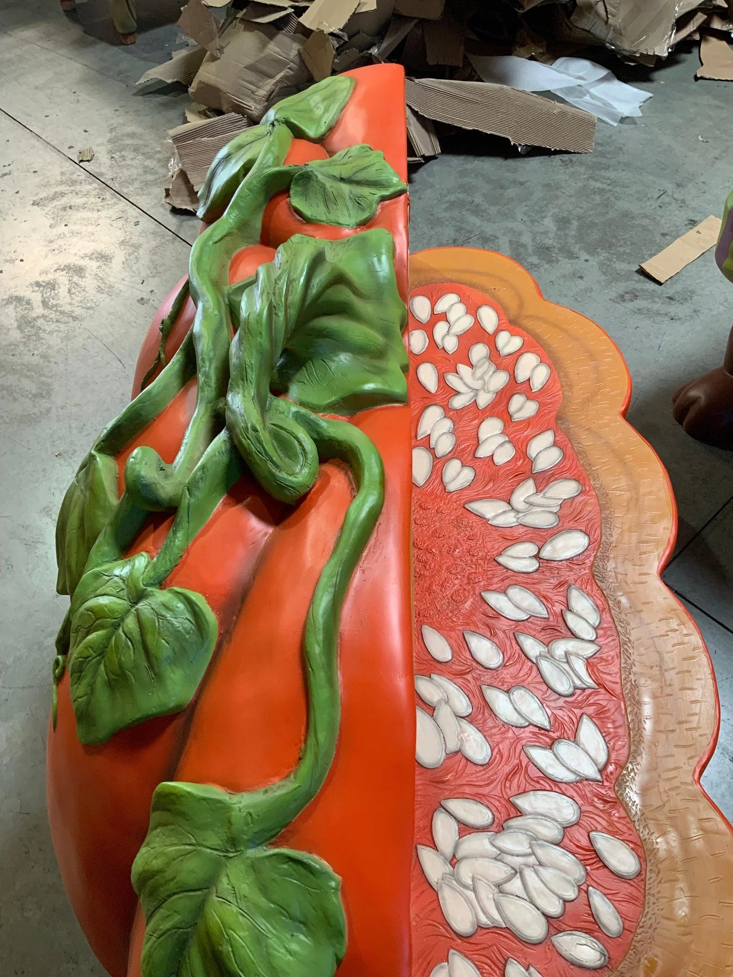 Pumpkin Bench Statue