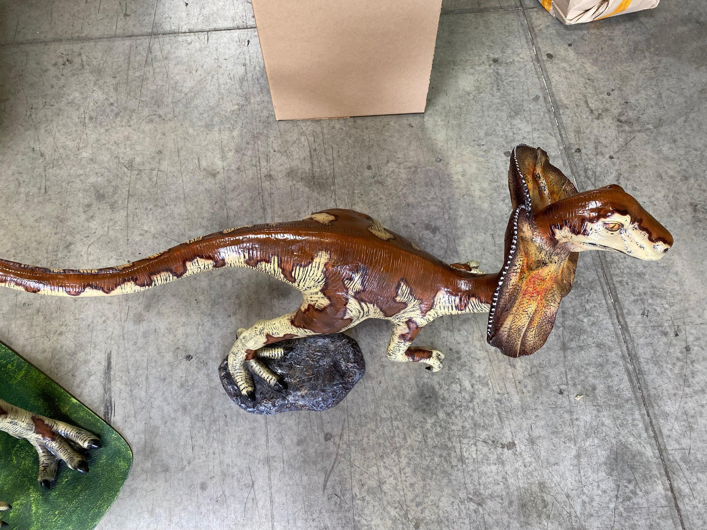 Small Dilophosaurus Dinosaur Statue