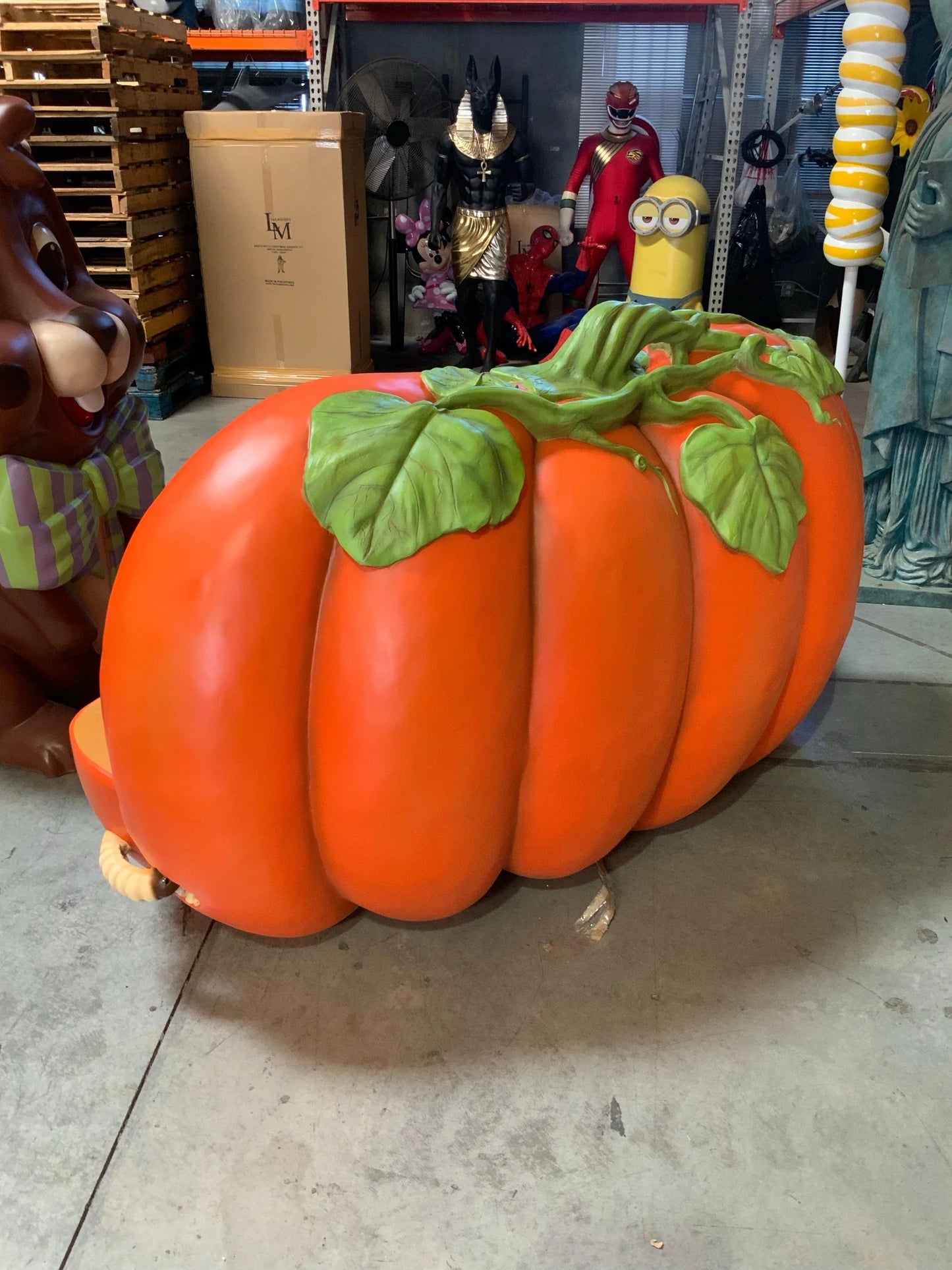 Pumpkin Bench Statue