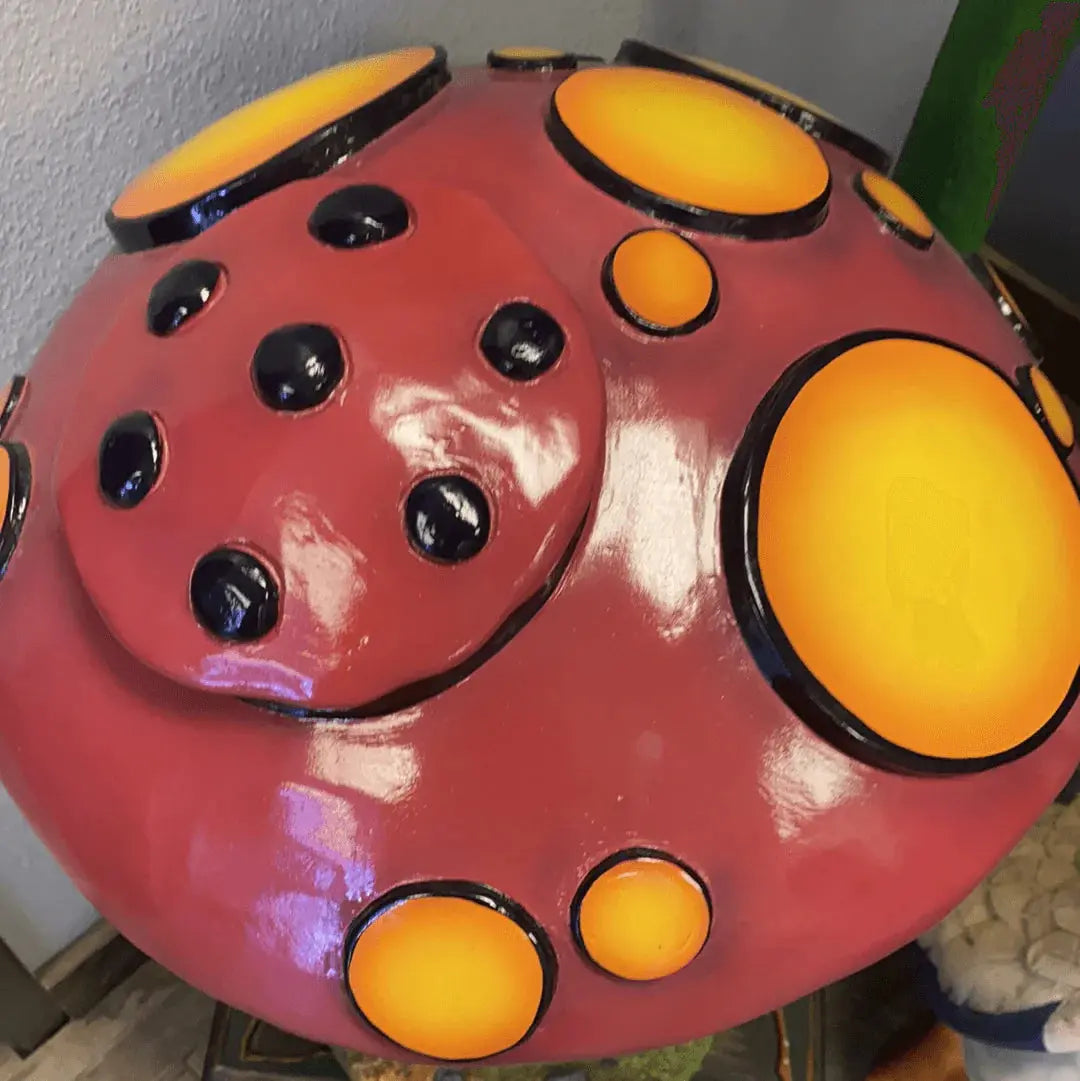 Small Striped Mushroom Statue M0197-C389-PT