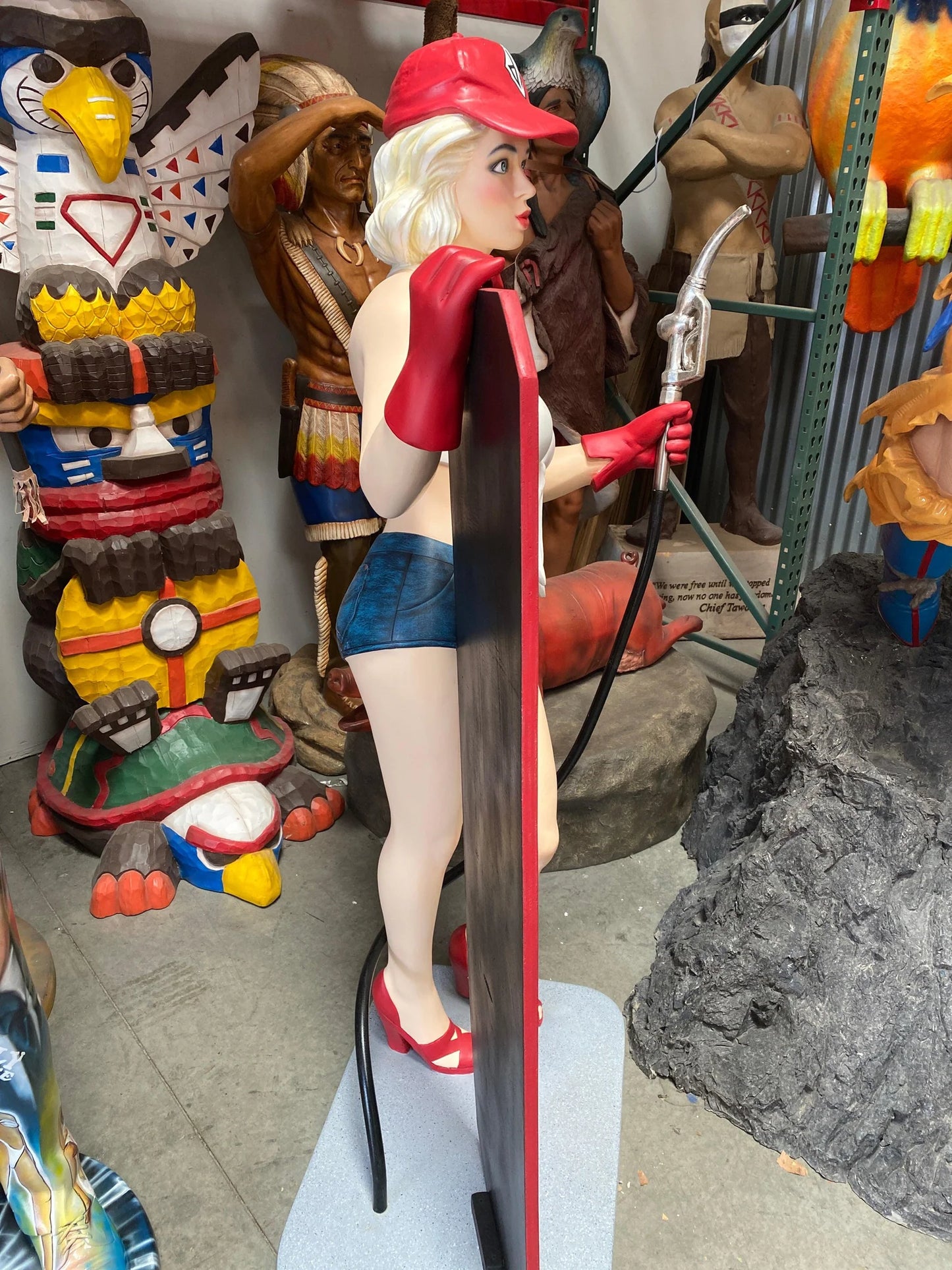 Gasoline Girl Life Size Statue