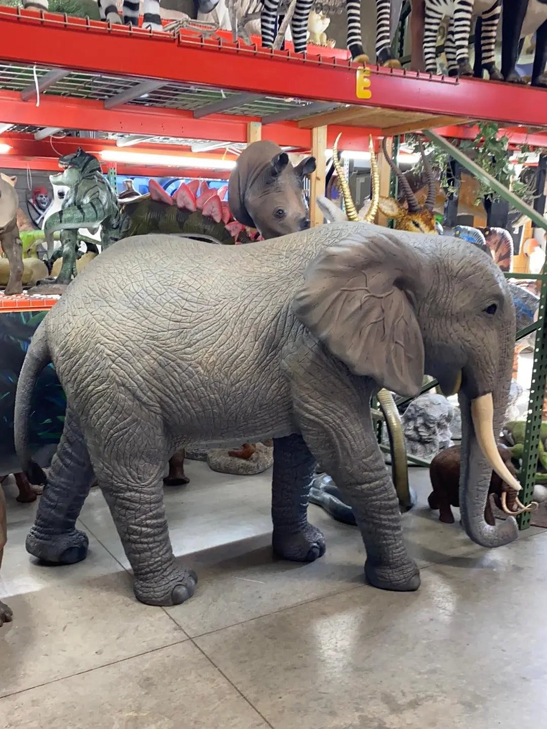 Large Standing Elephant Statue A0593-R093-PT