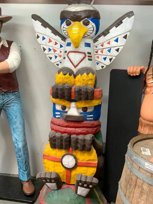 Indian Totem Life Size Statue LS331-C184-PT