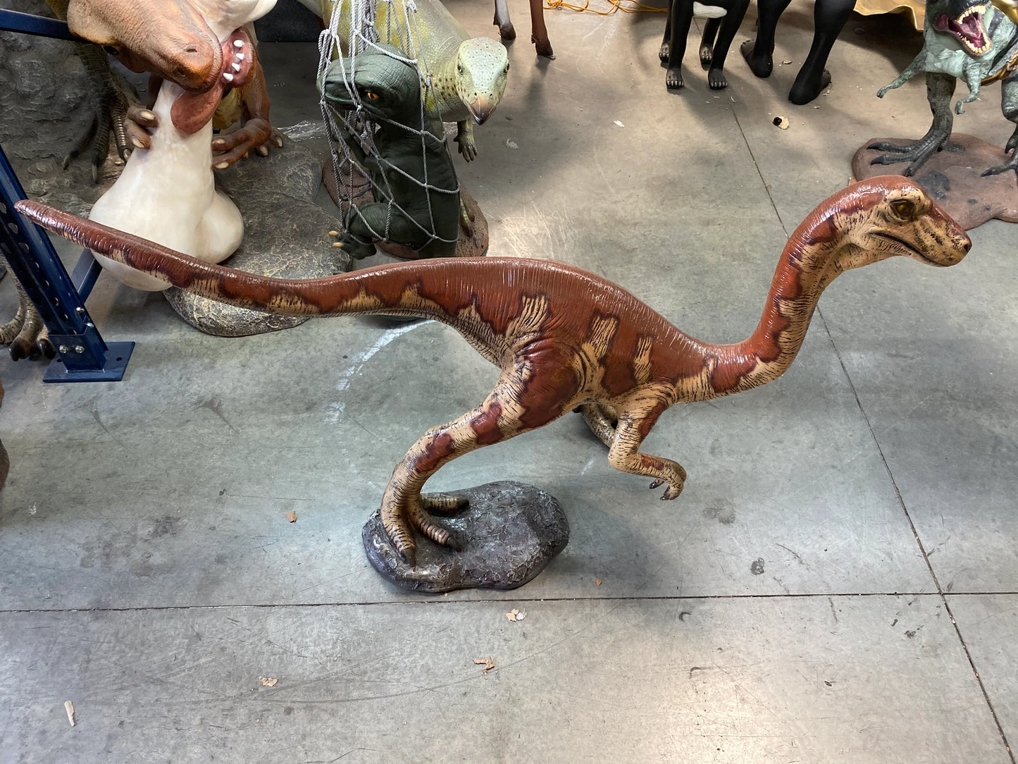 Baby Velociraptor Dinosaur Statue