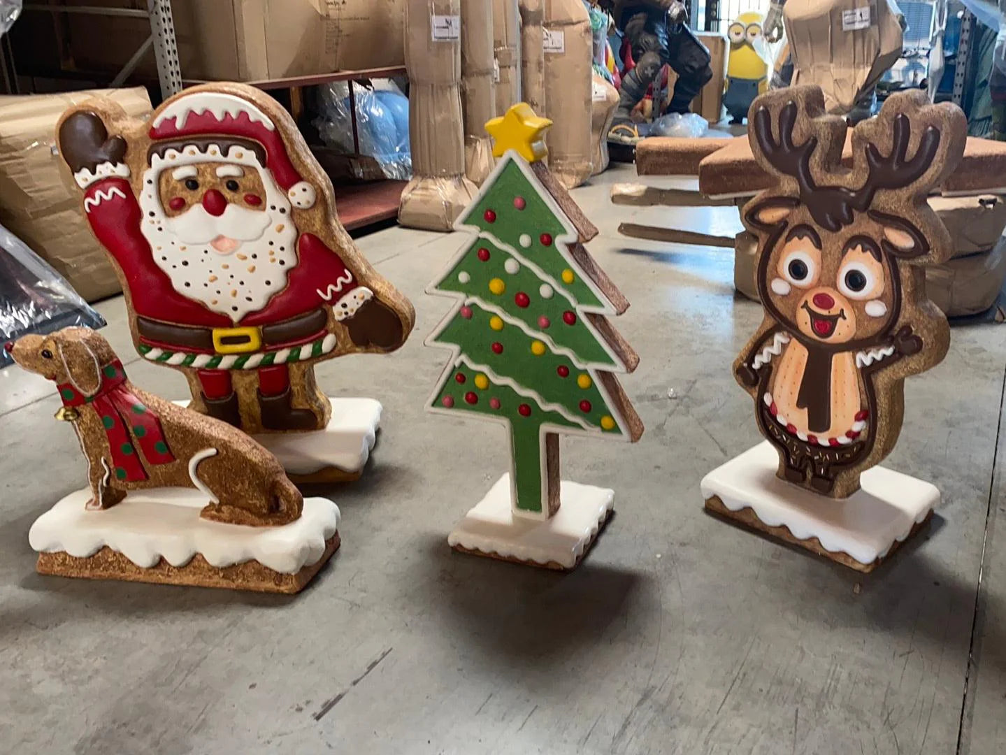 Small Gingerbread Christmas Tree Statue