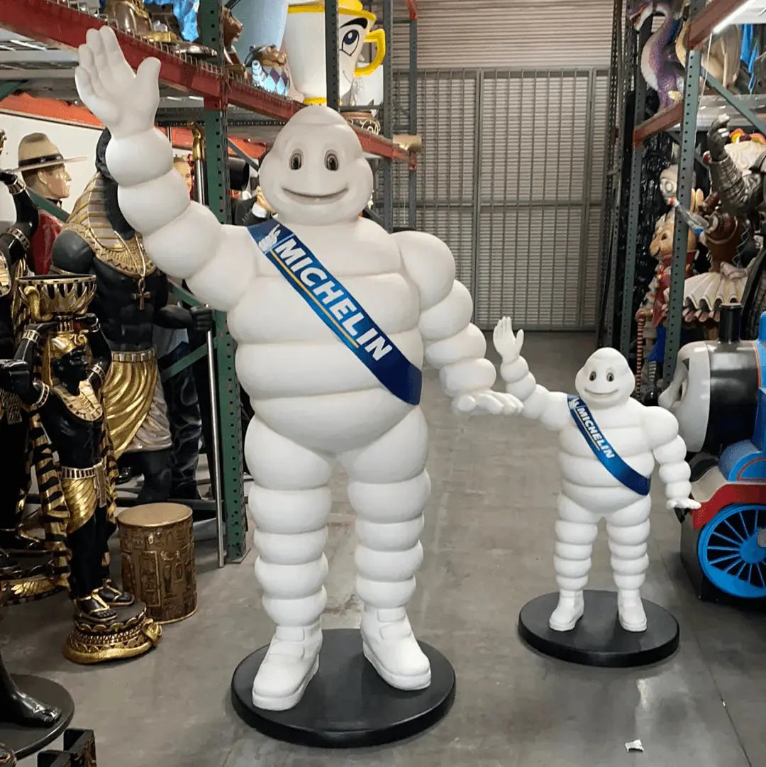 Tire Man Waving Life Size Statue LS362B-QV-A