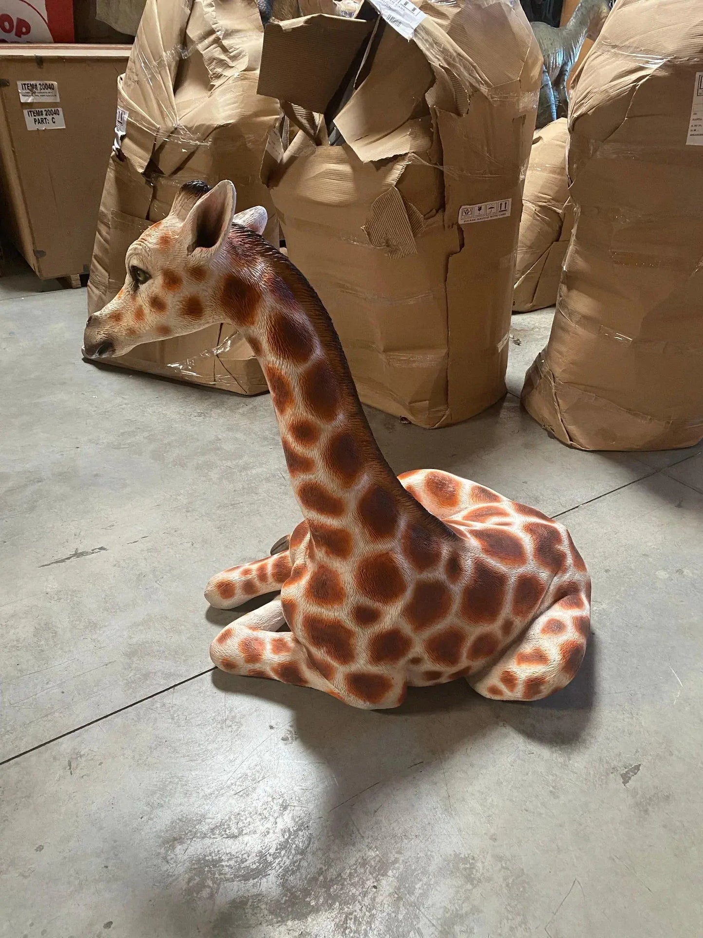 Small Laying Giraffe Statue A0448-3218-A