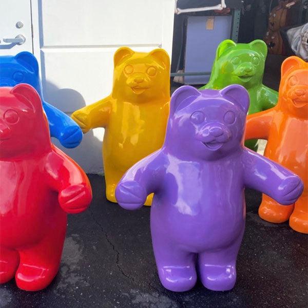 Large Purple Gummy Bear Statue