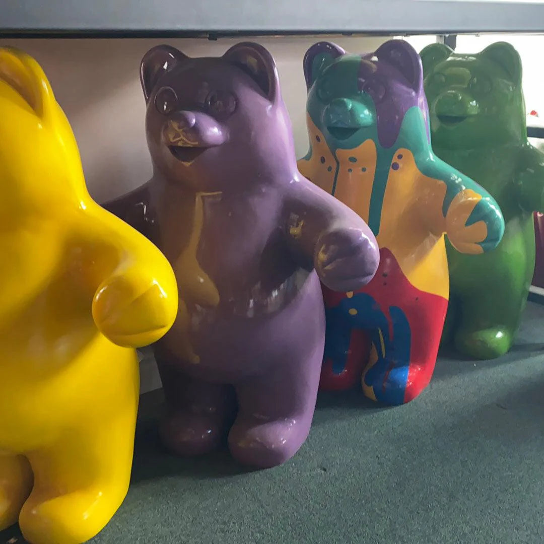 Large Purple Gummy Bear Statue