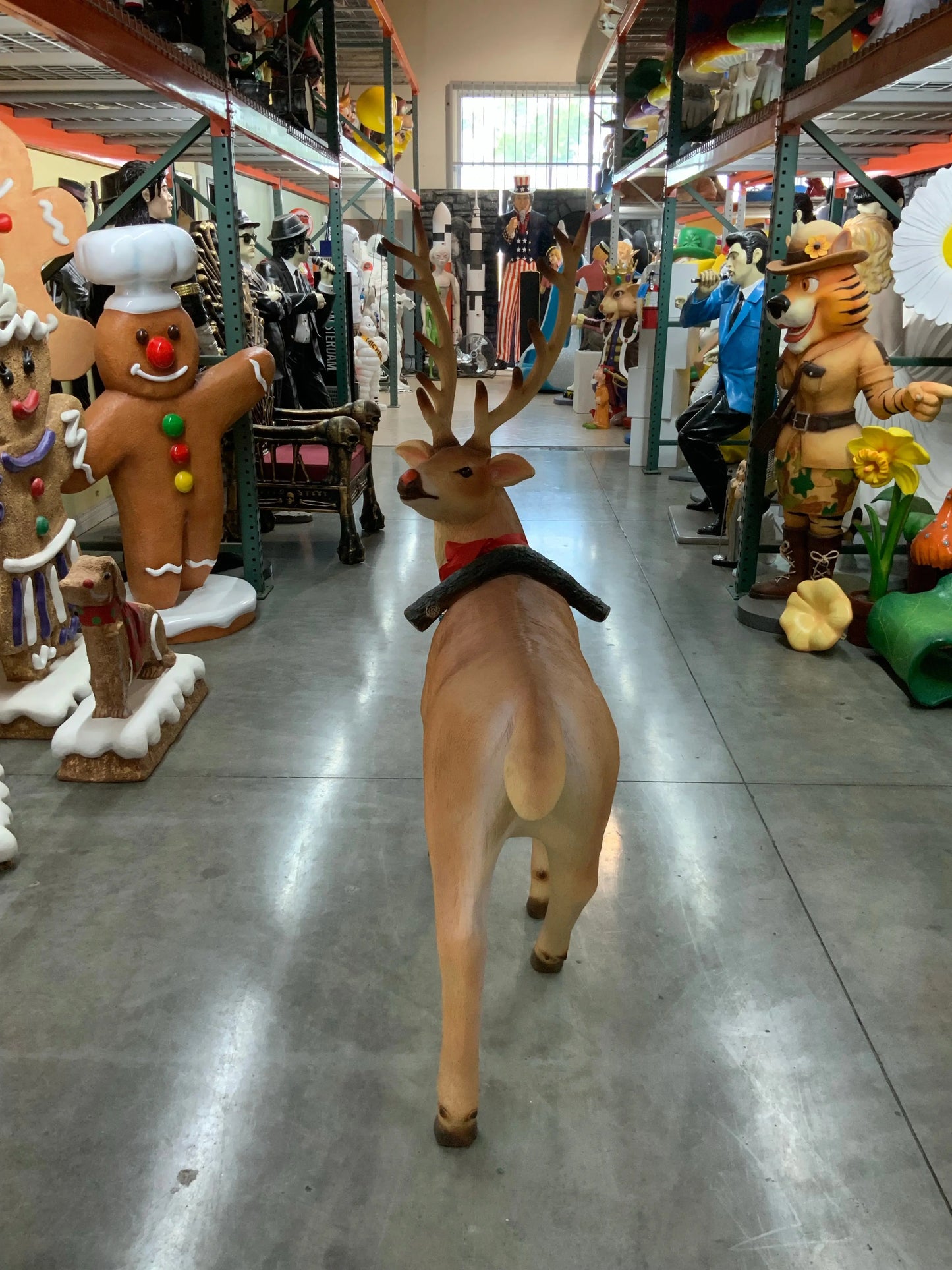 Standing Long Horn Reindeer Statue S0177-1558-A