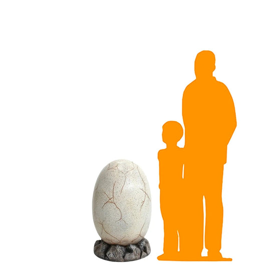 Large Dinosaur Egg On Rock Statue A0680-234-AR