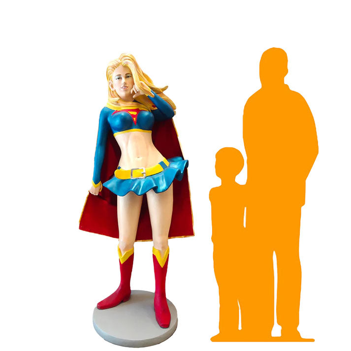 Muscle Girl Super Hero Life Size Statue