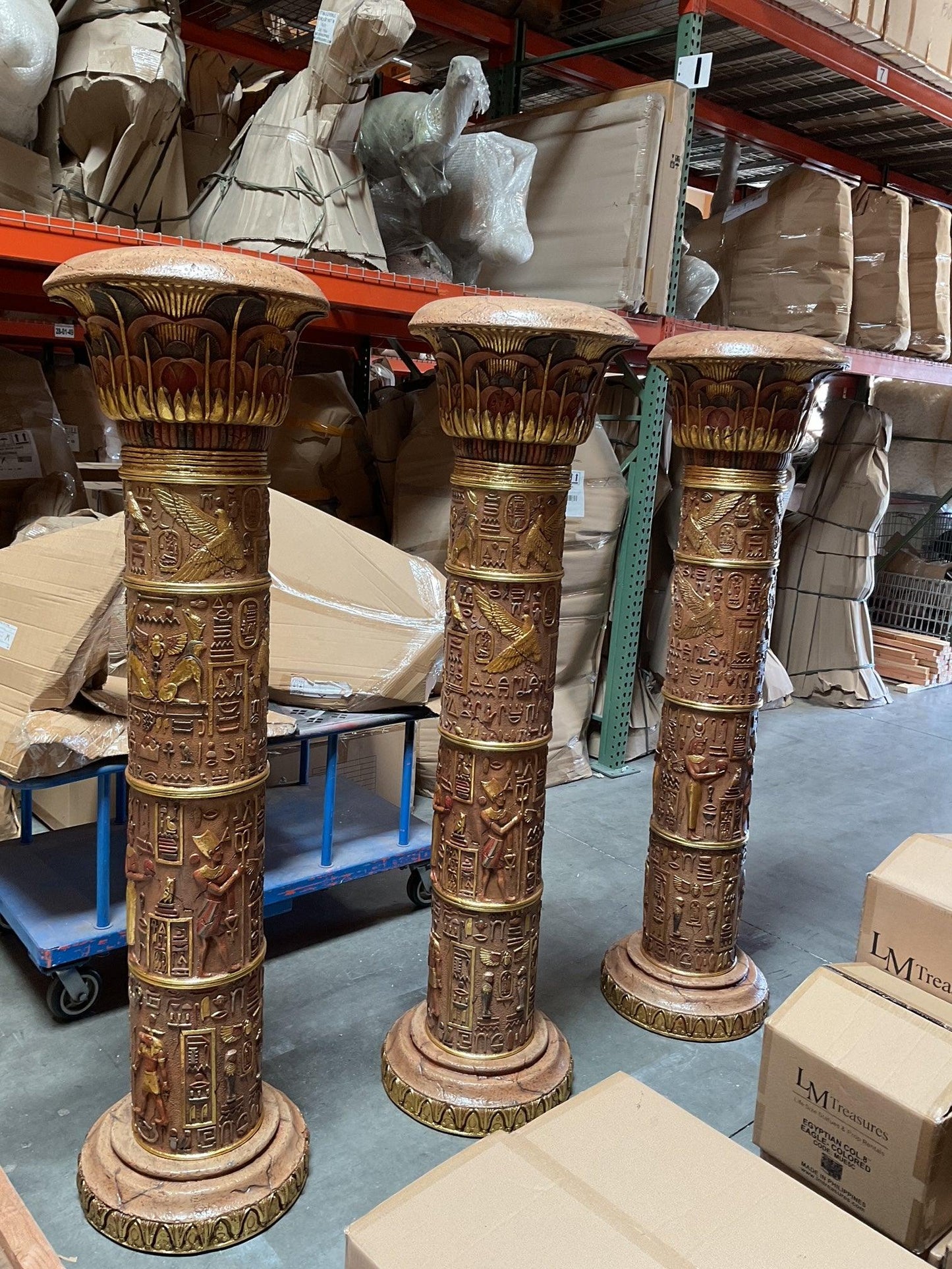 Egyptian Column Life Size Statue