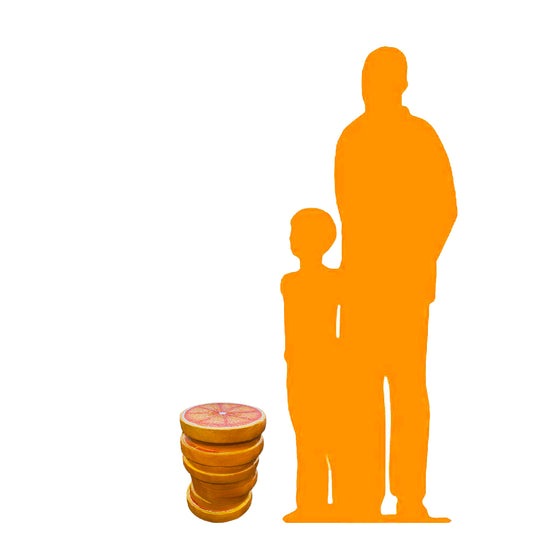 Orange Slices Fruit Table Stool Statue