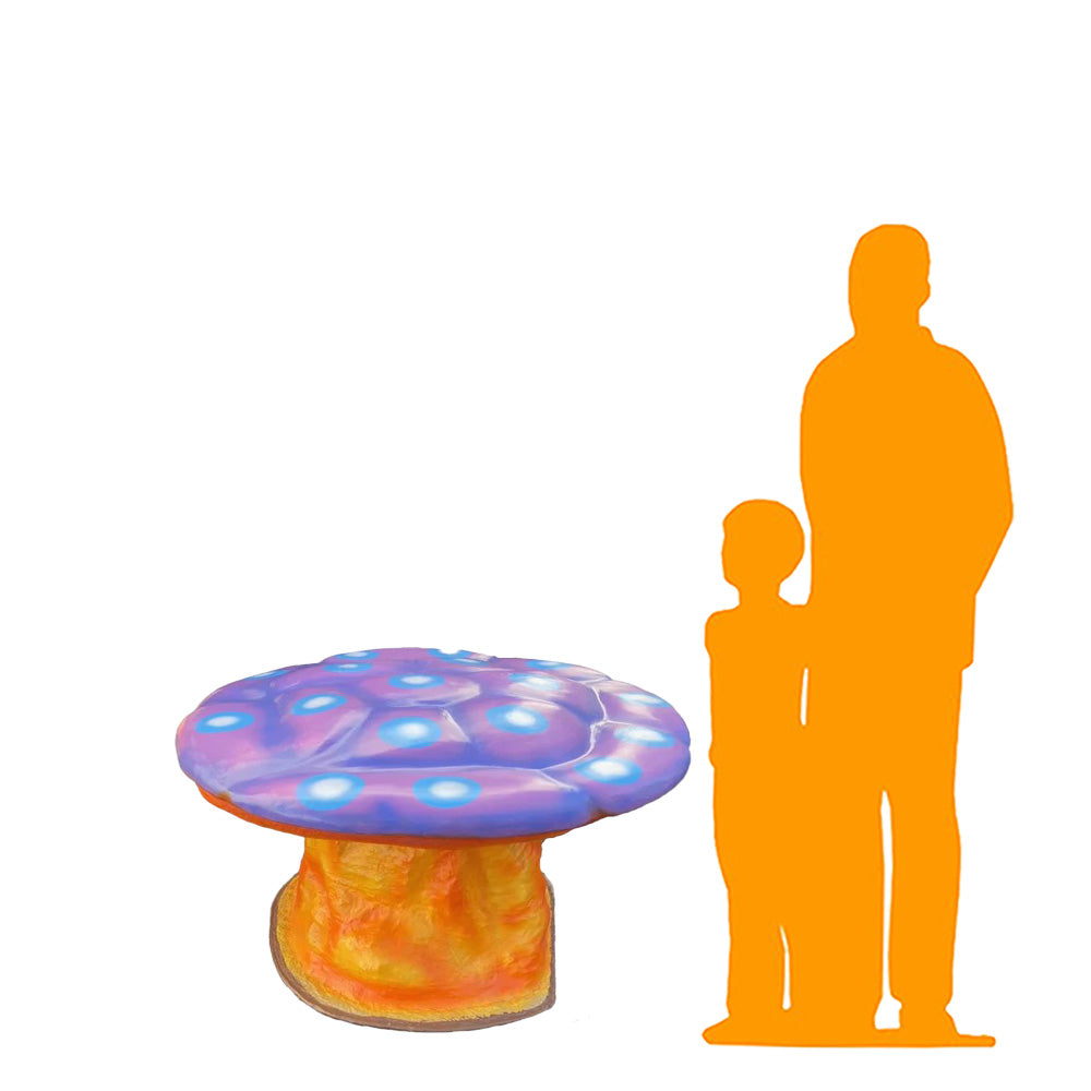 Small Purple Mushroom Table Statue
