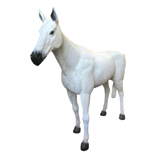 Standing White Horse Statue