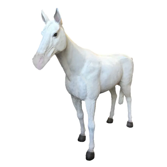 Standing White Horse Statue A0623W-R025-PT