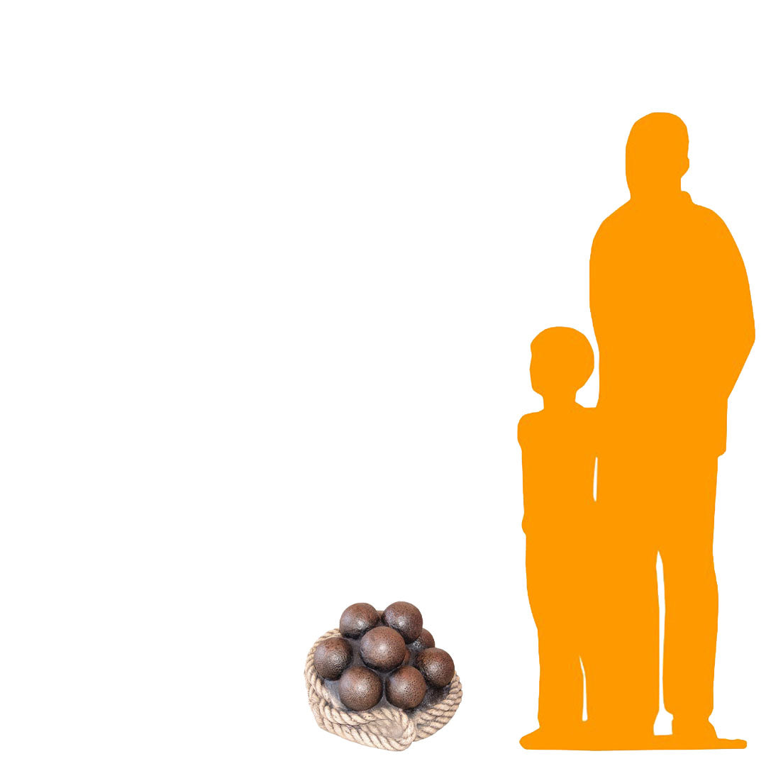 Cannon Balls Life Size Statue