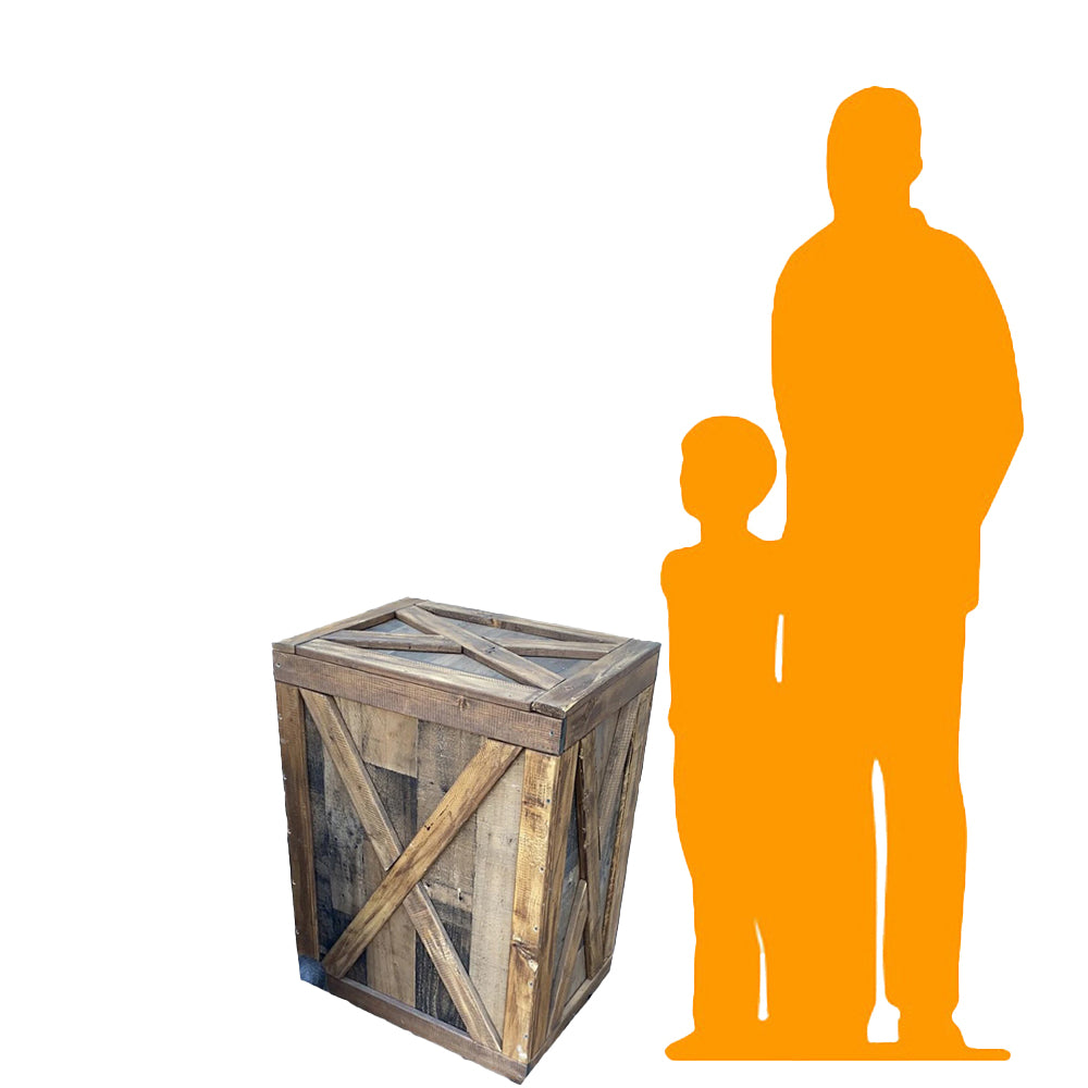Large Rustic Brown Crate