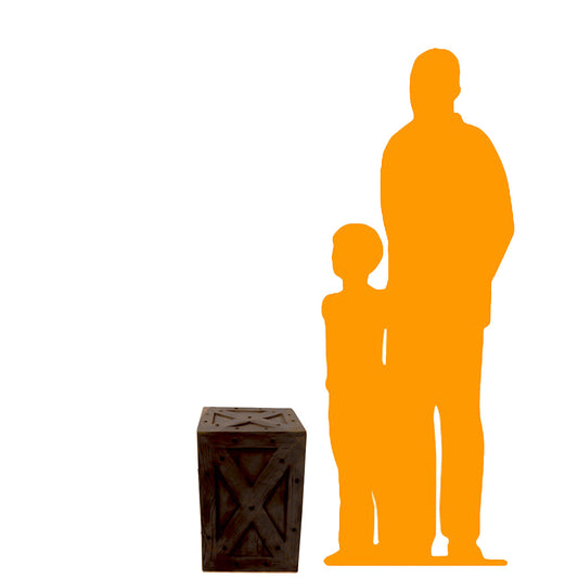 Small Dark Brown Crate F0175S-R136-PT