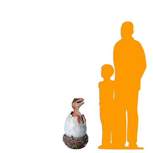 Hatching Raptor Dinosaur Statue