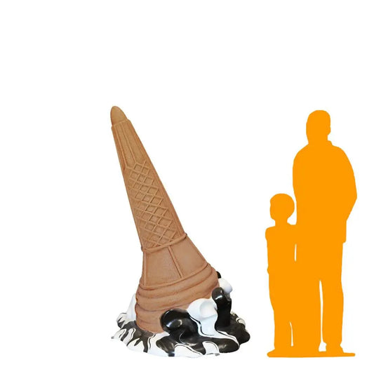 Chocolate Melting Ice Cream Statue R0370C-R348-PT
