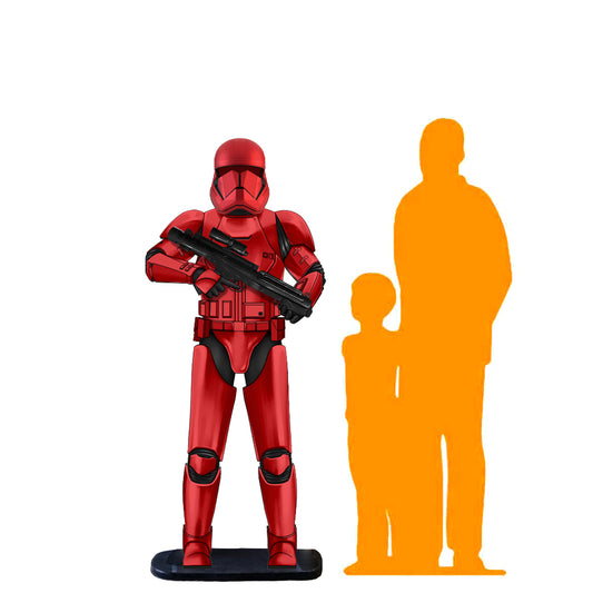 Red Space Trooper Statue