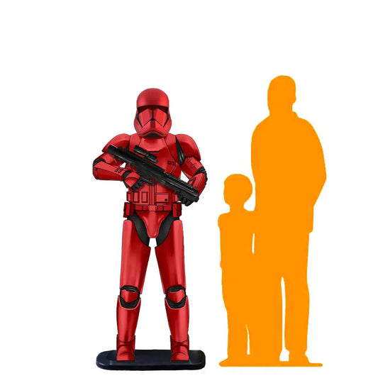 Red Space Trooper Statue SH015R-R428-PT