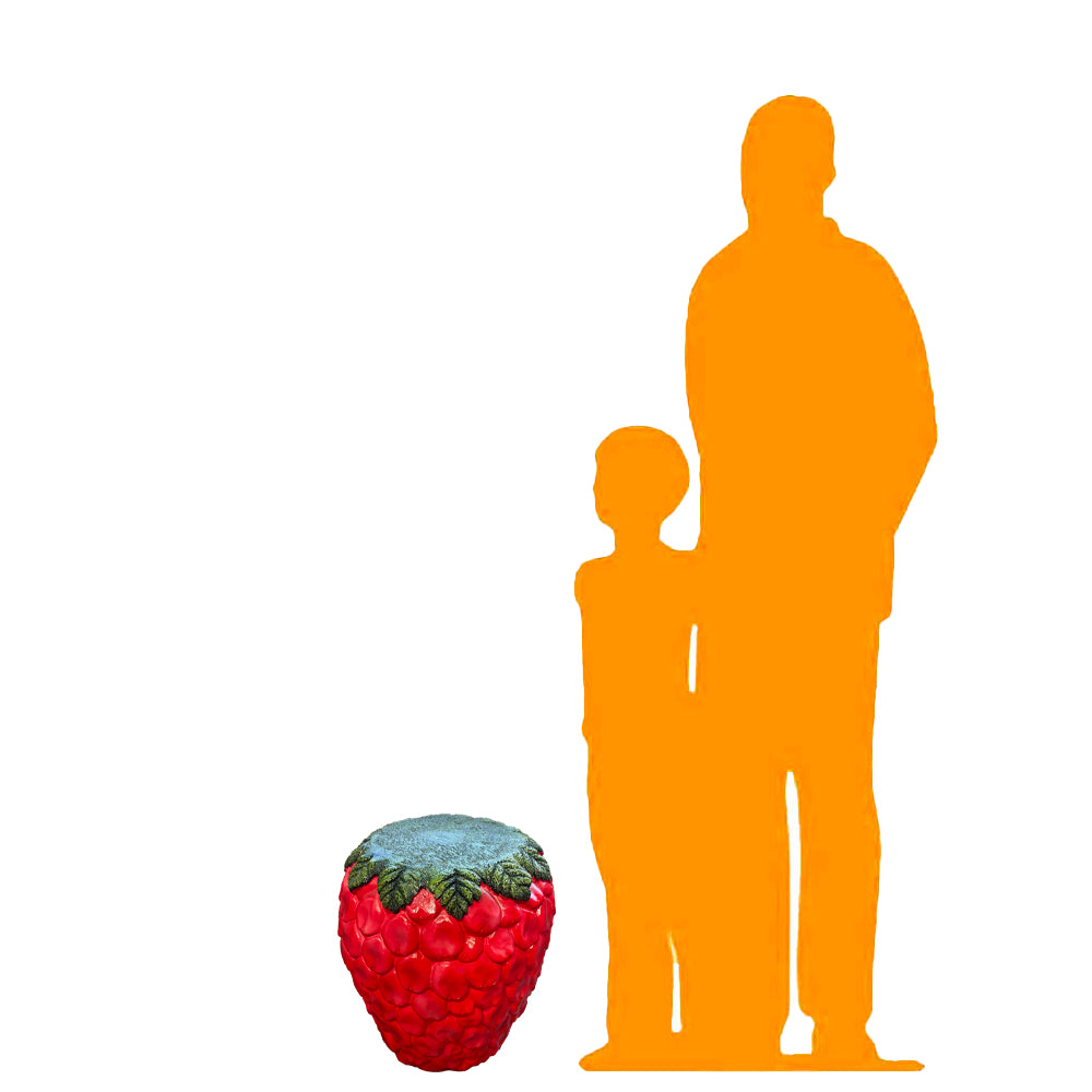 Raspberry Fruit Table Stool Statue