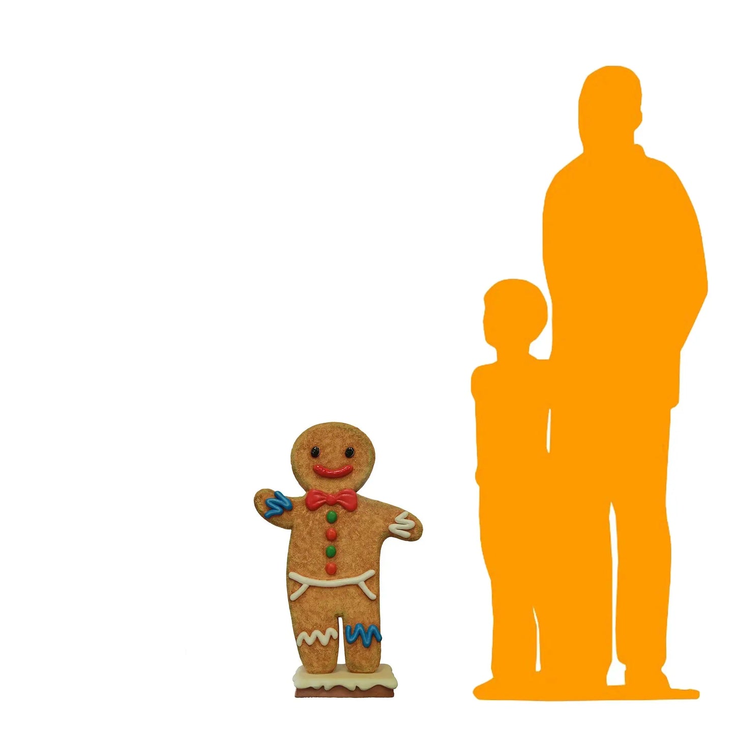 Small Gingerbread Papa Statue S0294S-S093-PT