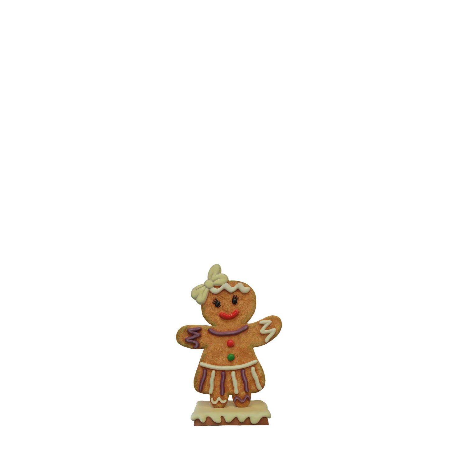 Small Gingerbread Girl Statue - LM Treasures Prop Rentals